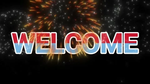 Colorful fireworks explode behind red with video vibrant fireworks exploding Vídeos de archivo 344647982