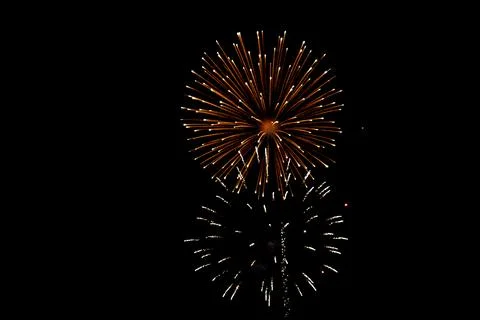 Colorful Fireworks Explode Stock Photos
