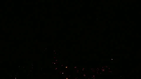 Colorful Fireworks Exploding Against Black Night Sky Stock Footage 342059839
