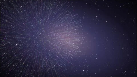 Colorful Fireworks Exploding Against a Dark Purple Starry Night Sky Background 動画素材 329008454
