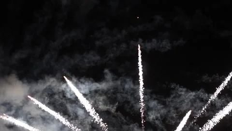 Colorful fireworks exploding in the air Stock Footage 133026443