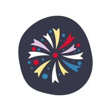 Colorful fireworks exploding celebrating freedom independence holiday Stock Illustration