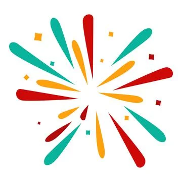 Colorful fireworks exploding, celebrating special occasions with festive Stock Illustration