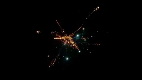 Colorful fireworks exploding in dark night sky creating festive celebration 動画素材 328071764
