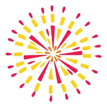 Colorful fireworks exploding in a dark night sky during a celebration イラスト素材