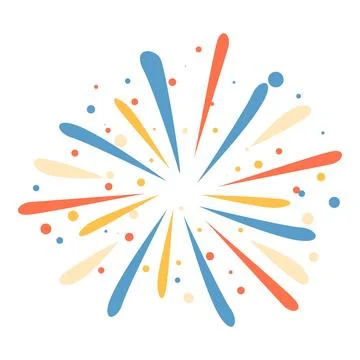 Colorful fireworks exploding in a festive celebration 스톡 일러스트