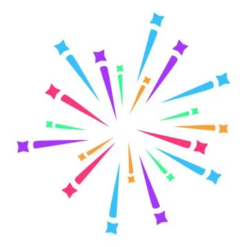 Colorful fireworks exploding in a festive celebration 스톡 일러스트