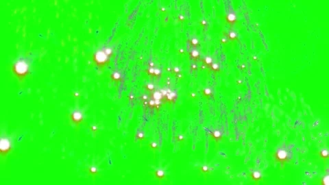 Colorful fireworks exploding on green screen. Festive pyrotechnic display for Vídeo Stock 340717289