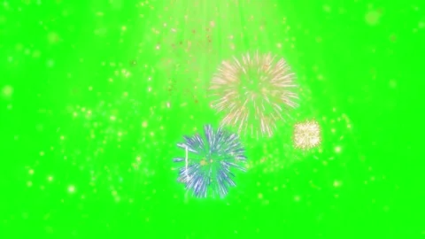 Colorful fireworks exploding on green screen. Festive pyrotechnic display for 스톡 동영상 341304069