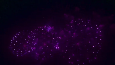 Colorful Fireworks Exploding in the Night Sky. Real Shining Fireworks for Video stock 311793118