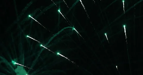 Colorful fireworks exploding in the night sky, Fireworks display, Anniversary Stock Footage 334078705