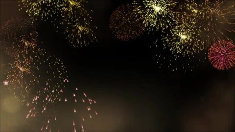 Colorful fireworks exploding in the night sky creating a festive celebration atm 스톡 동영상 335669167