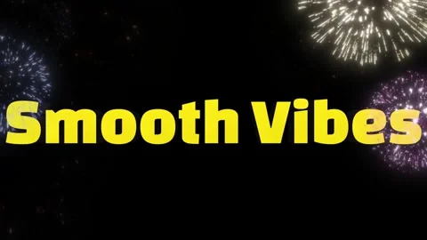 Colorful fireworks exploding in night sky with yellow text overlay 스톡 동영상 338386436