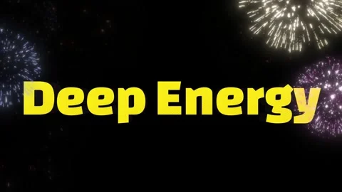 Colorful fireworks exploding in night sky with yellow text overlay Stock-Footage 338386461