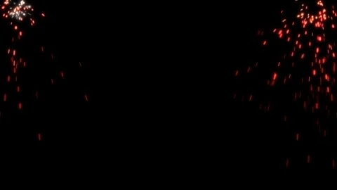 Colorful Fireworks Exploding in the Night Sky on Black Background Stock-Footage 340597722