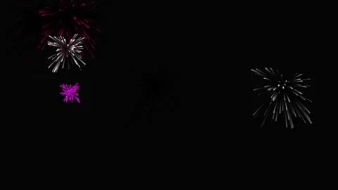 Colorful fireworks exploding in night sky motion footage for celebration. Stock-Footage 341733791