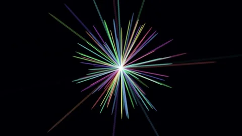 Colorful fireworks exploding in the night sky Vídeos de archivo 343546312