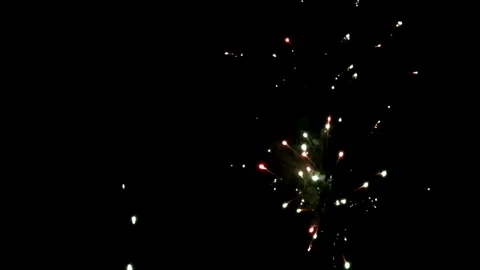 Colorful Fireworks Exploding in Night Sky Celebration Vídeo Stock 348179857