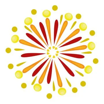 Colorful fireworks exploding in the night sky celebrating a festive event 스톡 일러스트