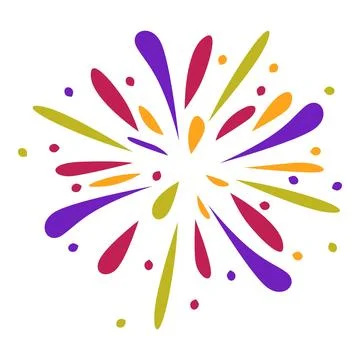 Colorful fireworks exploding in the night sky Stock Illustration