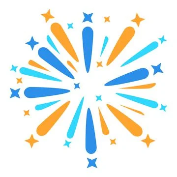 Colorful fireworks exploding in the night sky Stock Illustration