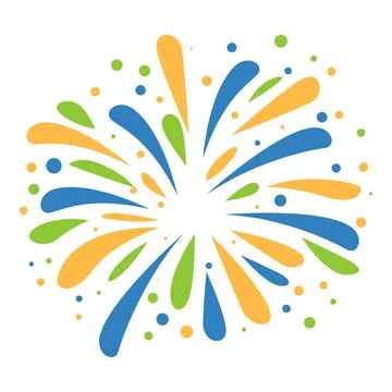 Colorful fireworks exploding in the sky celebrating a festive event イラスト素材