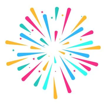 Colorful fireworks exploding in the sky celebrating a festive occasion 스톡 일러스트