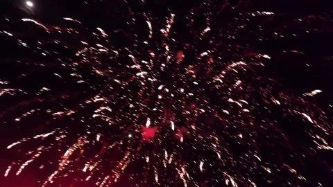 Colorful Fireworks Explosion in Night Sky | 4K Festive Celebration Background Stock Footage 311278552