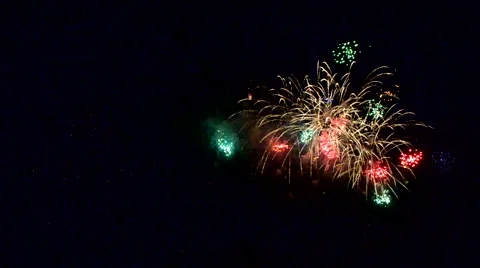 Colorful fireworks Stock Footage