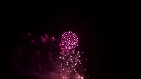 Colorful Fireworks Stock Footage 70340242
