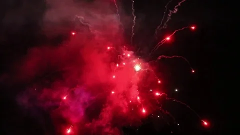 Colorful fireworks Stock Footage 76506913