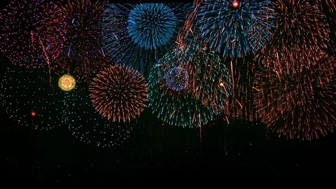 Colorful fireworks. Stock Footage 79721460