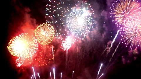 Colorful fireworks. Stock Footage 109393216