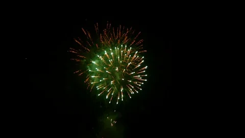 Colorful fireworks at night Stock Footage 80541672