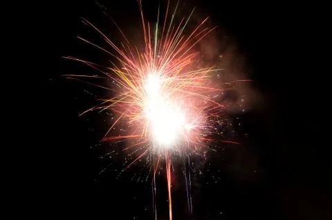 Colorful fireworks in the night Stock Photos