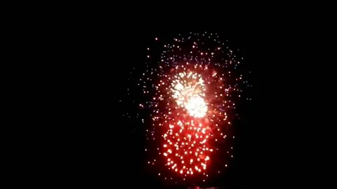 Colorful Fireworks In The Night Sky Stock Footage