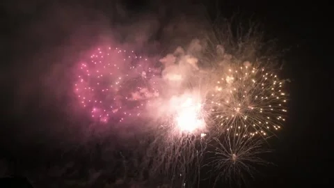 Colorful fireworks on the sky Video stock 234552567