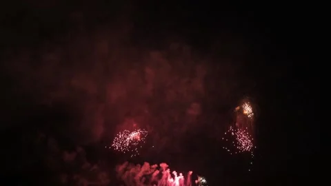 Colorful fireworks on the sky Video stock 234552869