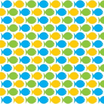 Colorful fish pattern background design vector イラスト素材