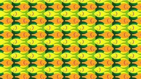 Colorful fish pattern background for kids Stockillustratie