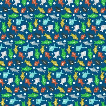 Colorful fish pattern Stock Illustration