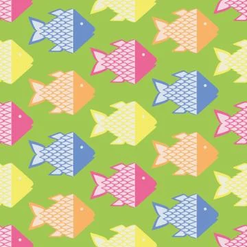 Colorful fish pattern Stock Illustration