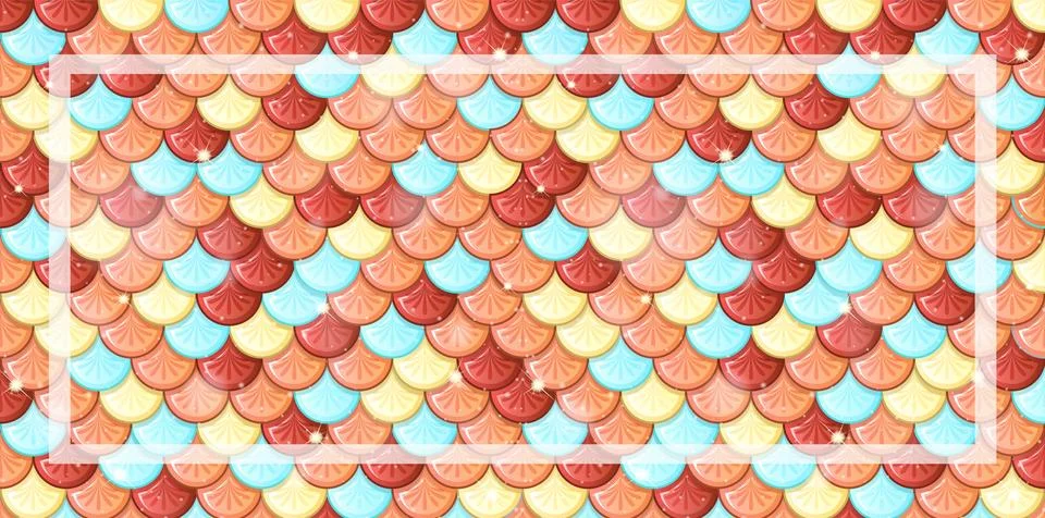 Colorful Fish Scale Pattern Background Illustrazione stock