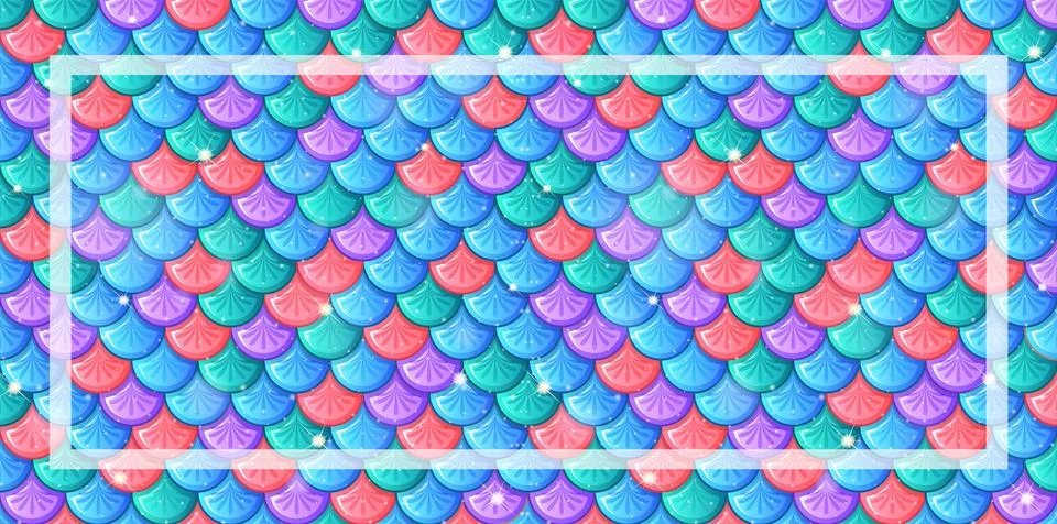 Colorful Fish Scale Pattern Background Stock Illustration
