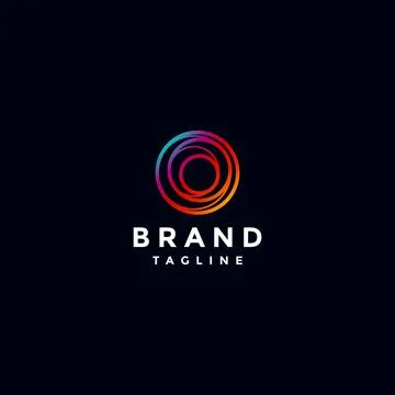 Colorful Five Abstract Circle Stock Illustration