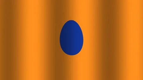 Colorful flag with blue circle on orange background waving in wind Stock Footage 339043025