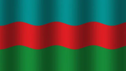 Colorful flag with waves and stripes in bright colors Stock Footage 338187046