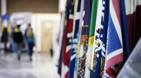 Colorful flags Stock-Footage 10593396