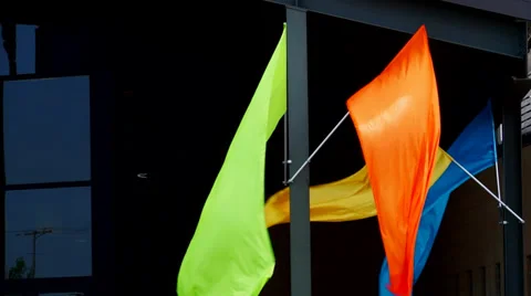 Colorful flags Stock Footage 38038430