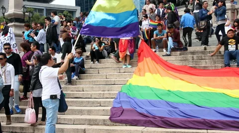 Colorful flags Stock Footage 40062342